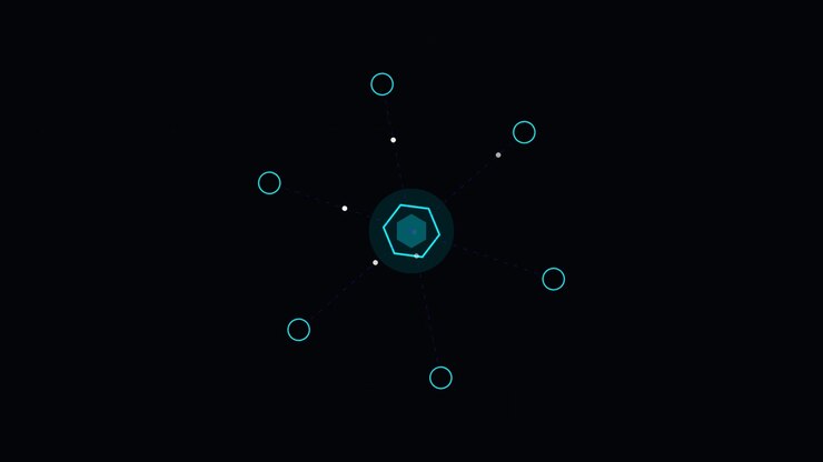 Abstract Digital Hexagon Network Connection Animation