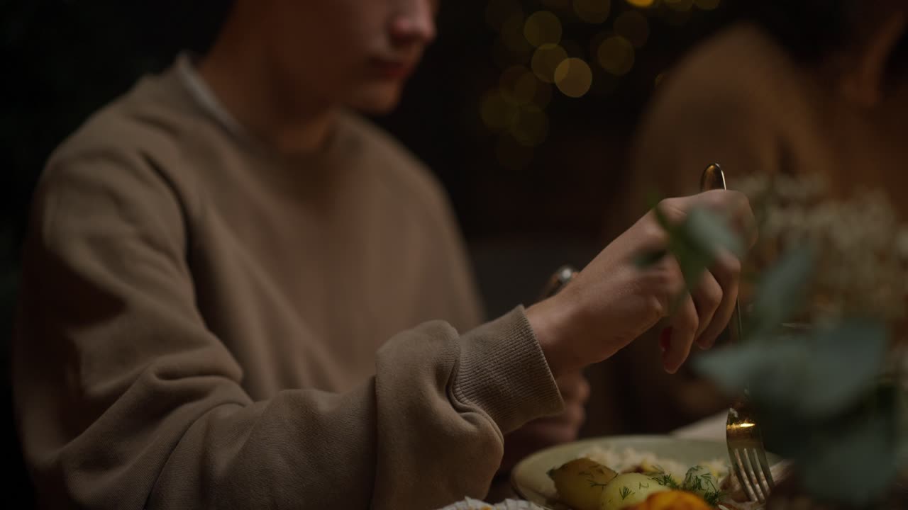 People eating dinner