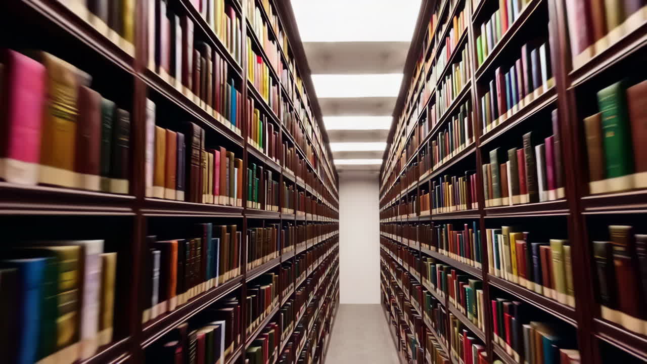 A Long Corridor of Bookshelves
