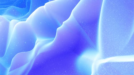 beautiful abstract 3d surface with glitter sparkles, abstract 3d waves run on surface in loop. blue gradient, soft matte material with light inner glow. smoothly 4k animation