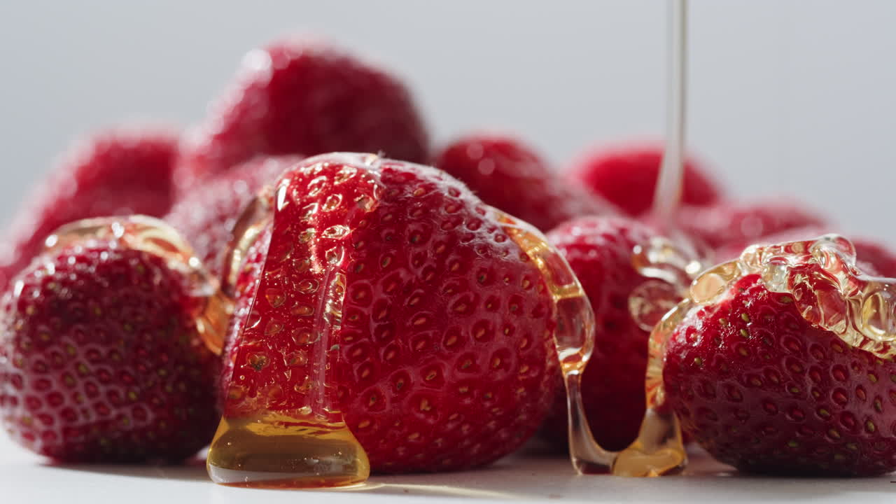 Honey Drizzled Strawberries
