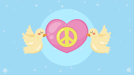 peace and love birds