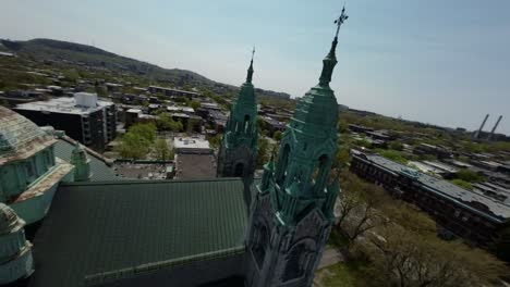 fpv de la iglesia de san estanislao de kostka en montreal, canadá