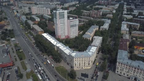 vista aérea de una manzana de la ciudad