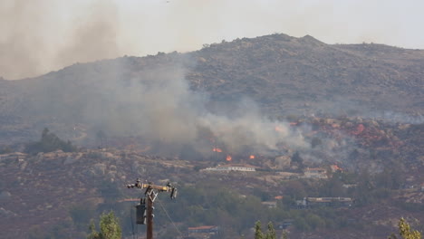 Wild-Fire-in-Mountains-in-Hemet,-California,-USA---September-6th-2022