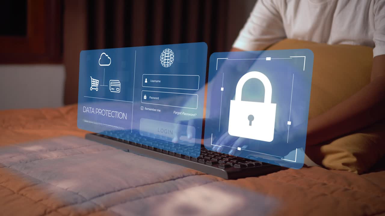 pago en línea con billetera digital e inicio de sesión seguro, seguridad de billetera móvil, protección de datos, vpn, red privada virtual, seguridad cibernética en internet, protección contra delitos cibernéticos