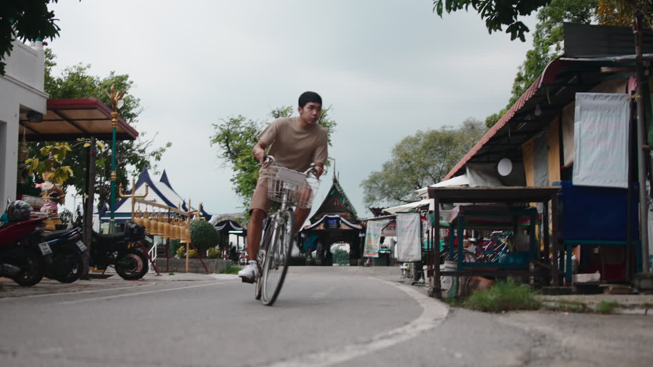 People riding bicycles on a street