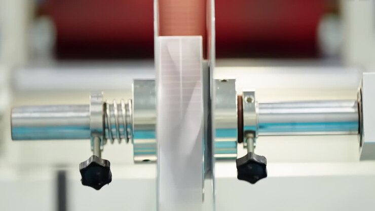 Closeup factory Environment assembling electronic components on an automated high-tech production line in a modern manufacturing facility, Production workshop Technology industrial automation