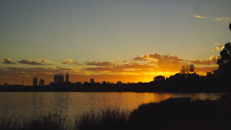 Perth-Wa-Puesta-De-Sol-Ciudad-Centro-Río-Timelapse-Por-Taylor-Brant-Película