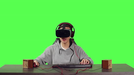 pov of player enjoying vr video games