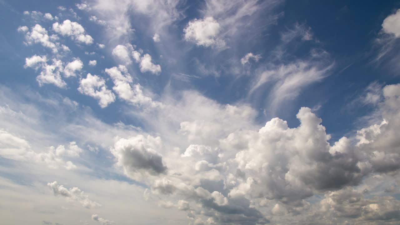 seriessky claro hermosa nube cielo azul con nubes 4k sol tiempo lapso nubes 4k rodando hinchado cúmulo nube relajación tiempo belleza dramática color atmósfera fondo