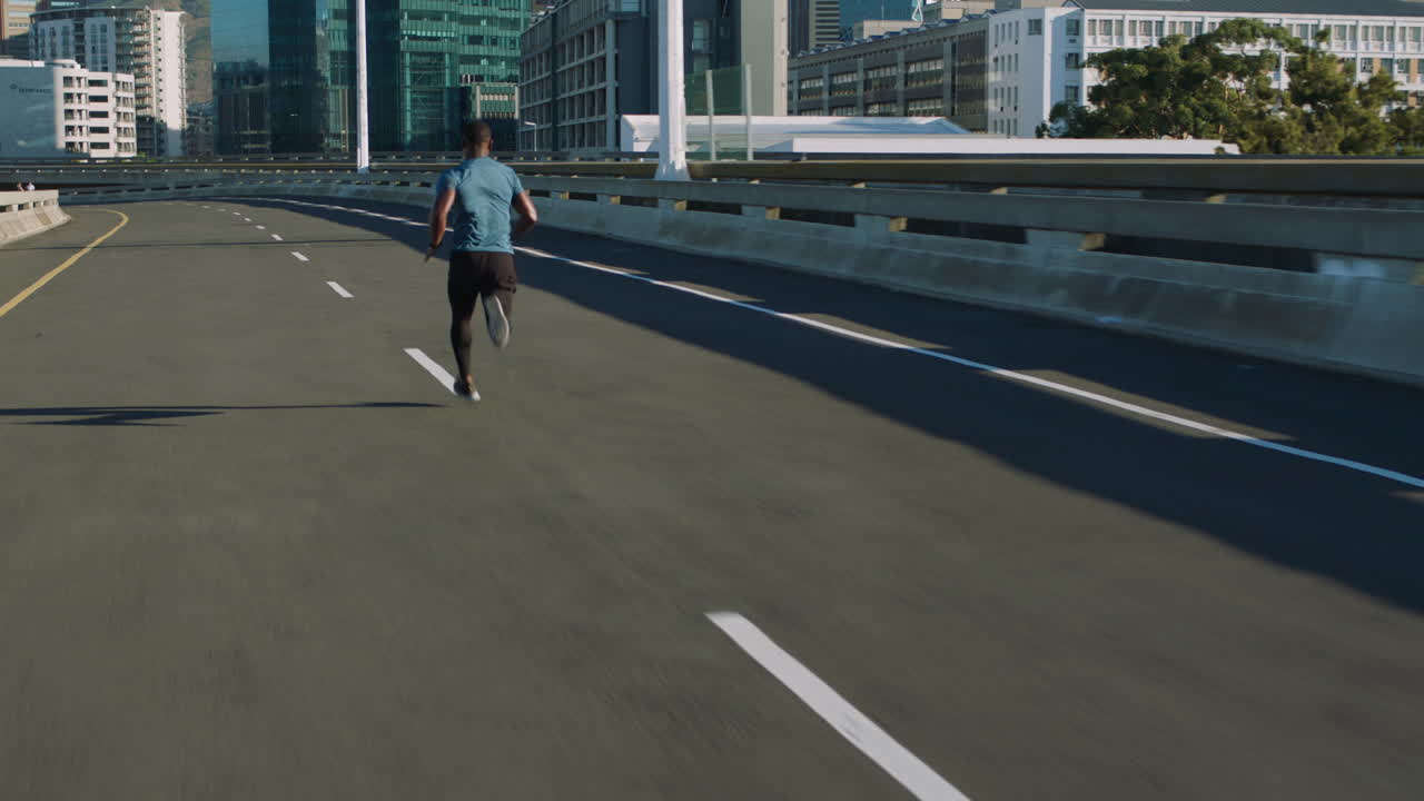 Running, city street and outdoor workout