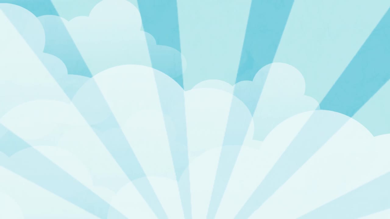 파란색 배경에 구름 위의 선의 애니메이션