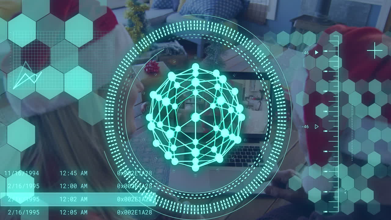 animación de la red de conexiones con iconos sobre diversas personas de negocios en la oficina