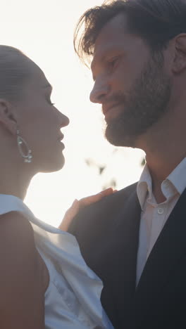 couple in profile view